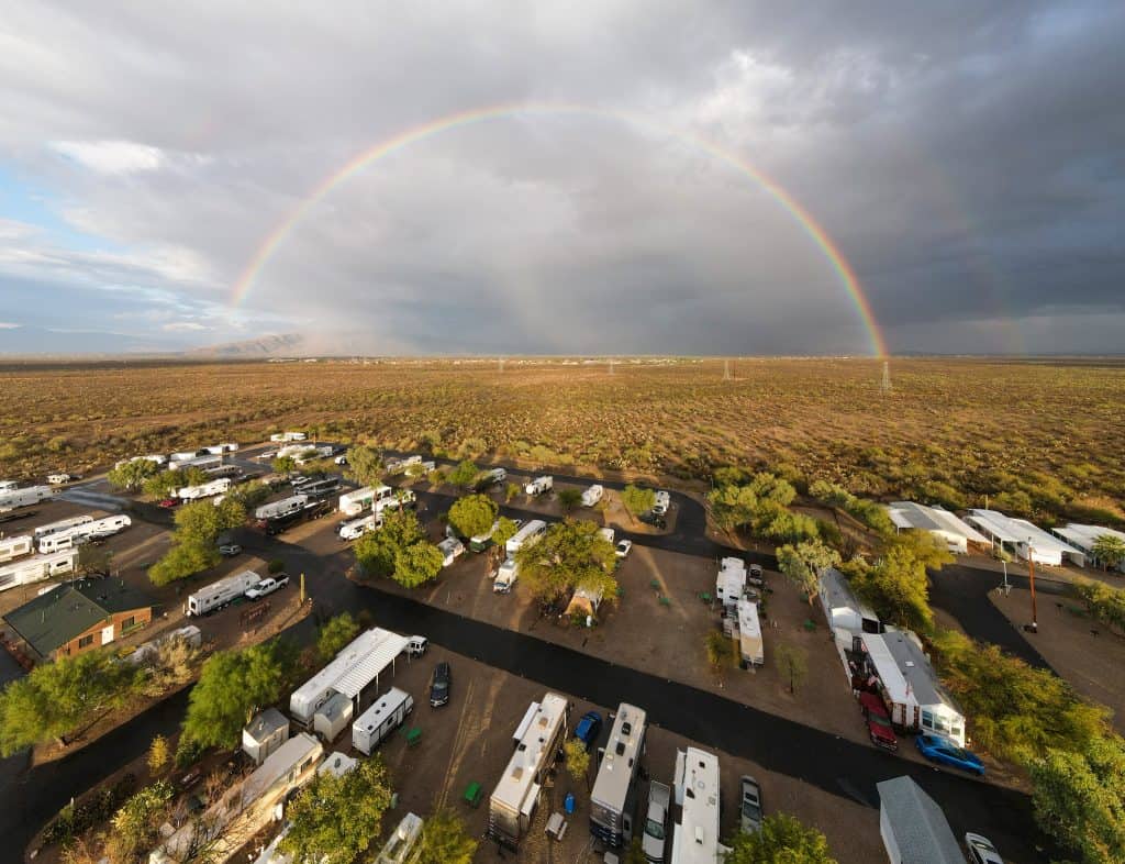 Wide Angle Drone Rainbow