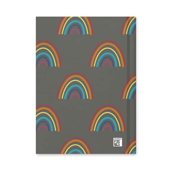 hardcover-journal-matte-white-8x5.75-back-694856d2403bb.jpg Vibrant rainbow pattern on a gray background, contemporary design by Nicole Peery.
