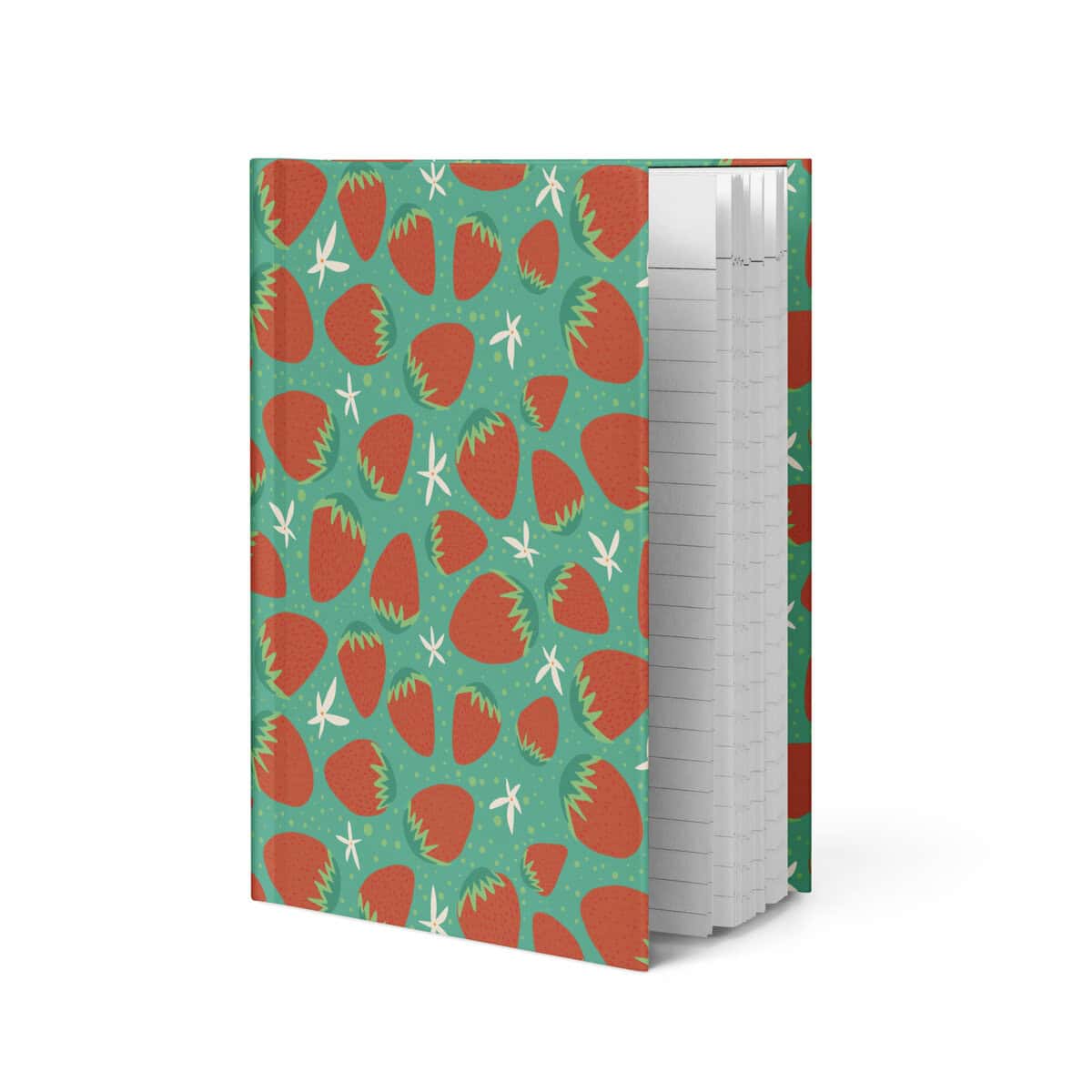 Strawberry Fruit Pattern Journal | Hardcover Notebook