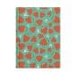 Strawberry pattern illustration with white star accents on teal background.