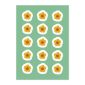 Wildflower sticker sheet with hand-drawn Arizona poppies in gold arranged in grid pattern