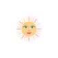 Arizona sun sticker smiling face hand drawn desert southwest orange pink rays vinyl