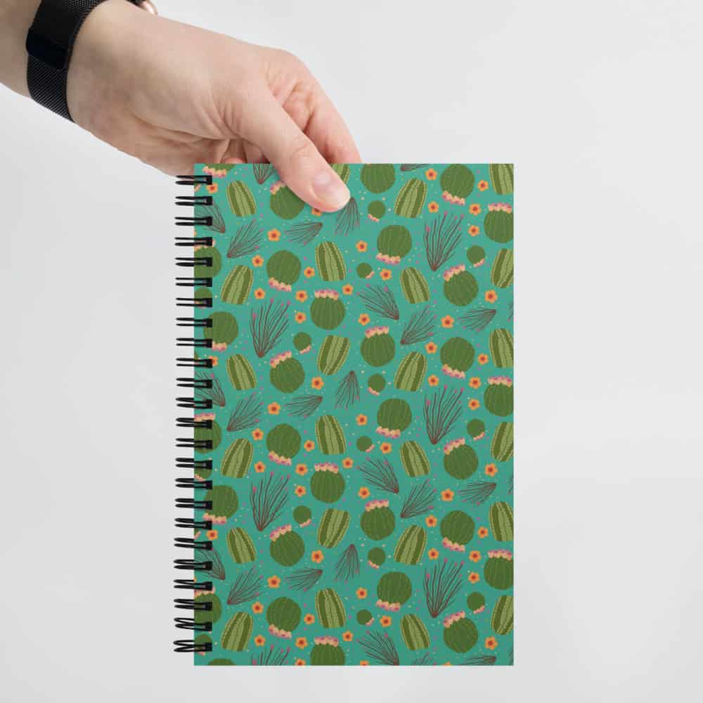 Barrel Cactus and Ocotillo Arizona Desert Plants Spiral Notebook - Image 6