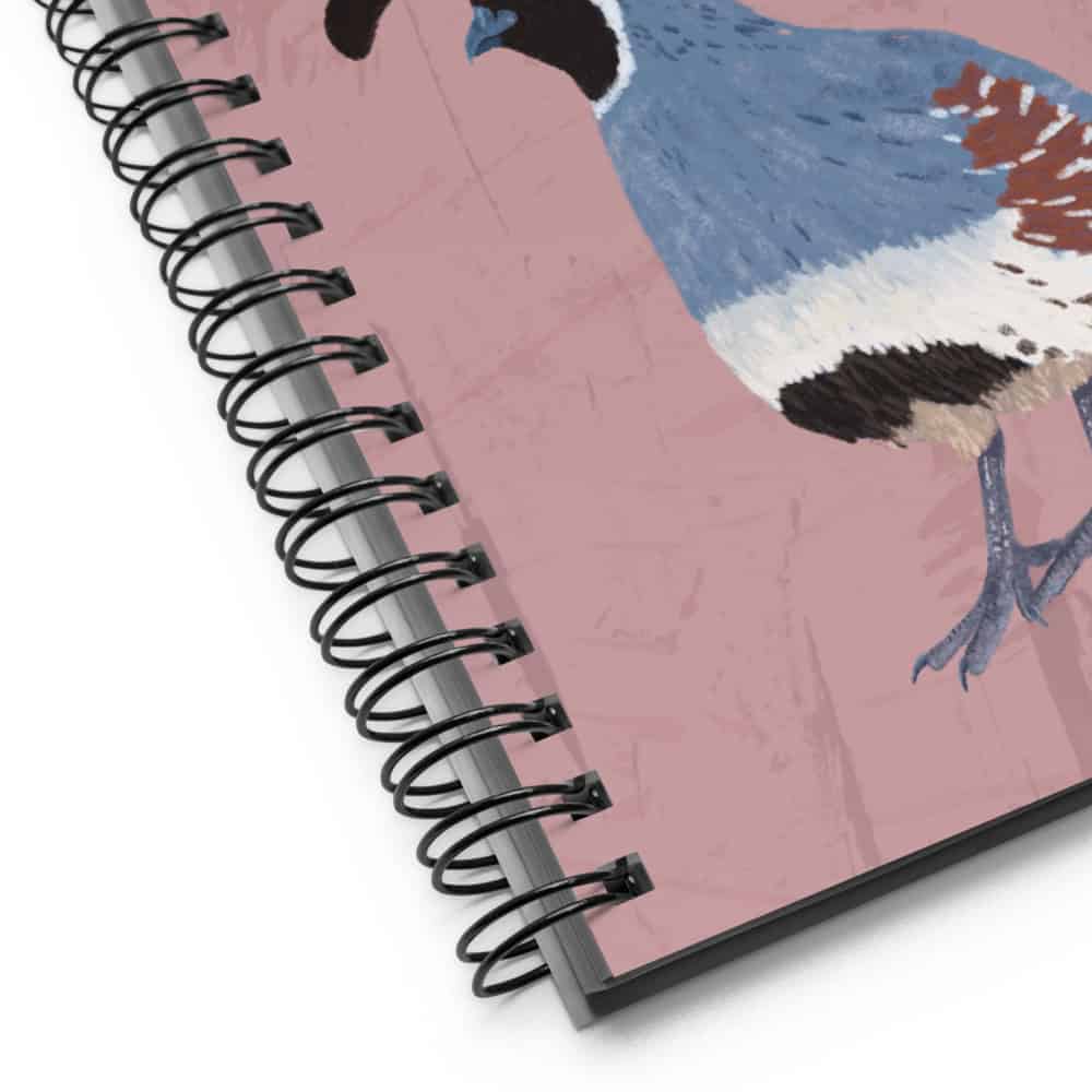 Gambel’s Quail Arizona Wildlife Spiral Notebook - Image 3