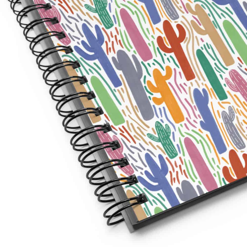 Hand Drawn Sonoran Desert Saguaro Cacti Spiral Notebook - Image 5