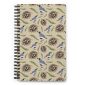Bird pattern notebook with hand-drawn Gambel's quail nests speckled eggs soft-touch cover dotted pages Arizona