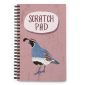 Bird spiral notebook with hand-drawn Gambel's quail on soft-touch cover 140 dotted pages Arizona wildlife