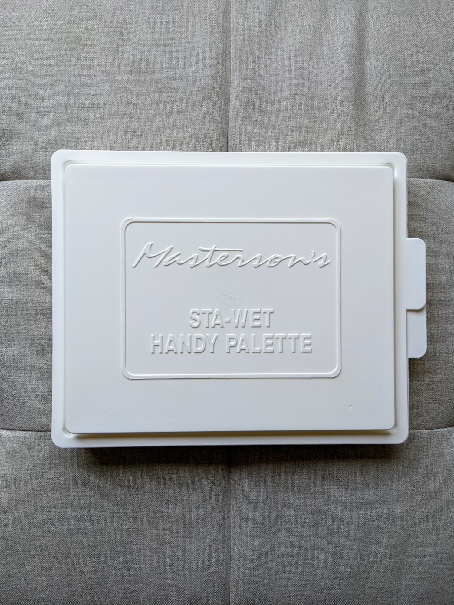 White palette with brand name