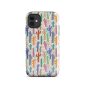 Saguaro iPhone case with hand-drawn colorful cacti on bold background Sonoran Desert Arizona