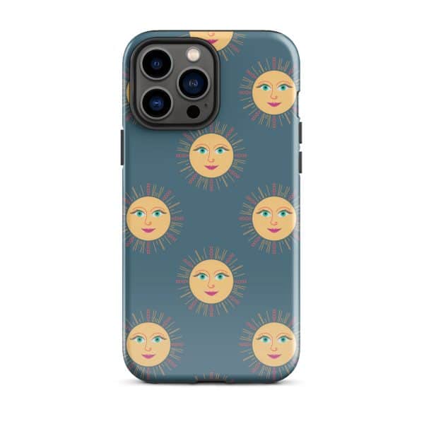 tough-case-for-iphone-glossy-iphone-13-pro-max-front-690e29736d18f.jpg Vibrant phone case with sun and moon face pattern for iPhone 13 Pro.