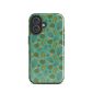Viva cactus-themed iPhone case with green and pink accents, perfect for plant lovers and phone protection.