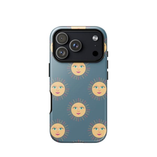 tough-case-for-iphone-glossy-iphone-17-pro-front-690e29736d756.jpg Sun and moon face pattern phone case, trendy accessory for iPhone with celestial design.