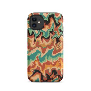 bstract topo map iPhone case, Sonoran Desert terrain art, Tucson Arizona