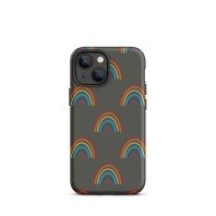 Colorful rainbow pattern phone case for iPhone.