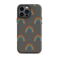 Colorful rainbow patterned phone case for iPhone featuring vibrant rainbow designs.