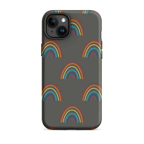 tough-case-for-iphone-matte-iphone-15-plus-front-69482bd3b2431.jpg Colorful rainbow pattern phone case for iPhone 13 with vibrant, whimsical design.