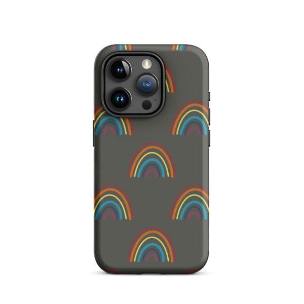 tough-case-for-iphone-matte-iphone-15-pro-front-69482bd3b24e4.jpg Colorful rainbow pattern phone case for iPhone 13 Pro with protective design.
