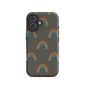 Colorful rainbow pattern phone case for iPhone 13 with vibrant design.